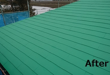 栃木市　屋根塗装、遮断熱塗料ガイナ施工事例