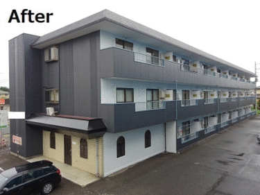 矢板市、マンション外壁塗装リフォーム事例