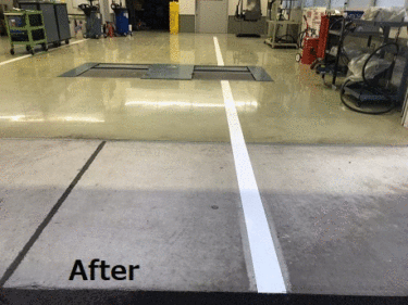 上三川町　整備工場　ライン塗装事例