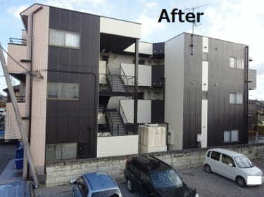 高根沢町、マンション外壁塗装リフォーム事例
