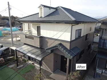 宇都宮市、トヨタホーム外壁塗装リフォーム事例