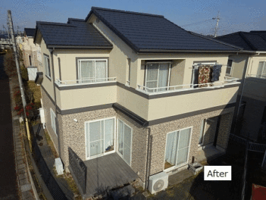 上三川町/トヨタホーム/外壁塗装リフォーム事例