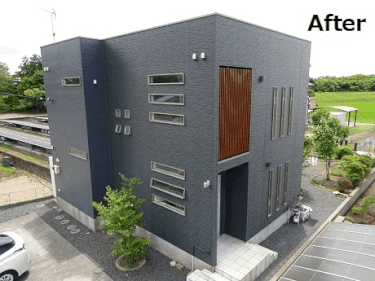 【宇都宮市】 むぎくら、ダークグレーでスタイリッシュに一新した外壁塗装施工事例