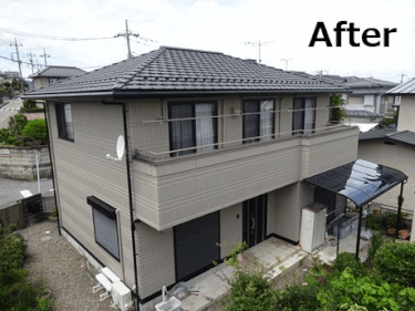 【宇都宮市】 ヘーベルハウス、グレージュカラーで落ち着きと高級感を演出した外壁塗装施工事例