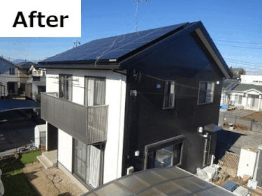 宇都宮市のトヨタウッドユーホームの住宅をブラック×ホワイトのツートンカラーでスタイリッシュに外壁塗装