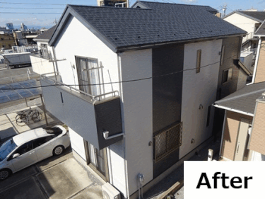【宇都宮市】 グランディハウス、ホワイト×ブラックのツートンカラーでスタイリッシュな外観へ|外壁・屋根塗装施工事例
